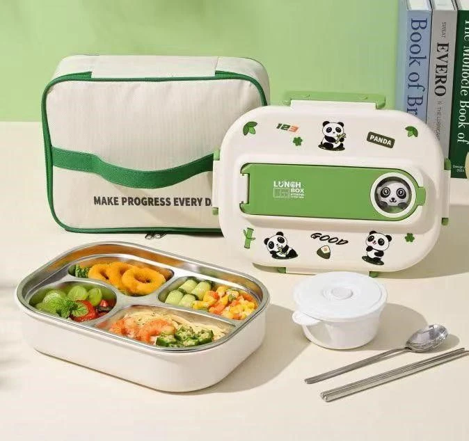 4IN1 LUNCH BOX - Food Storage Container, Bento Lunch Box, Meal Prep Container, Portable Lunch Box, Leakproof Lunch Box, School Lunch Box, Office Lunch Box, Reusable Food Container, BPA-Free Lunch Box,