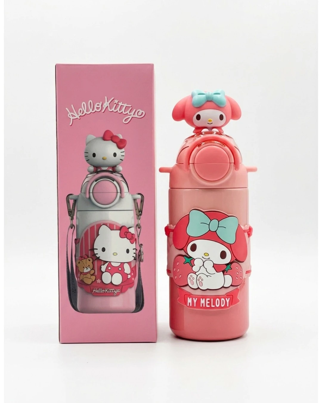 HELLO KITTY WATER BOTTLE: Hello Kitty Water Bottle, My Melody Water Bottle, My Melody Kids Bottle, Sanrio Water Bottle, Sanrio Kids Flask, Hello Kitty & Friends Bottle, Straw Water Bottle, Pop Up Stra