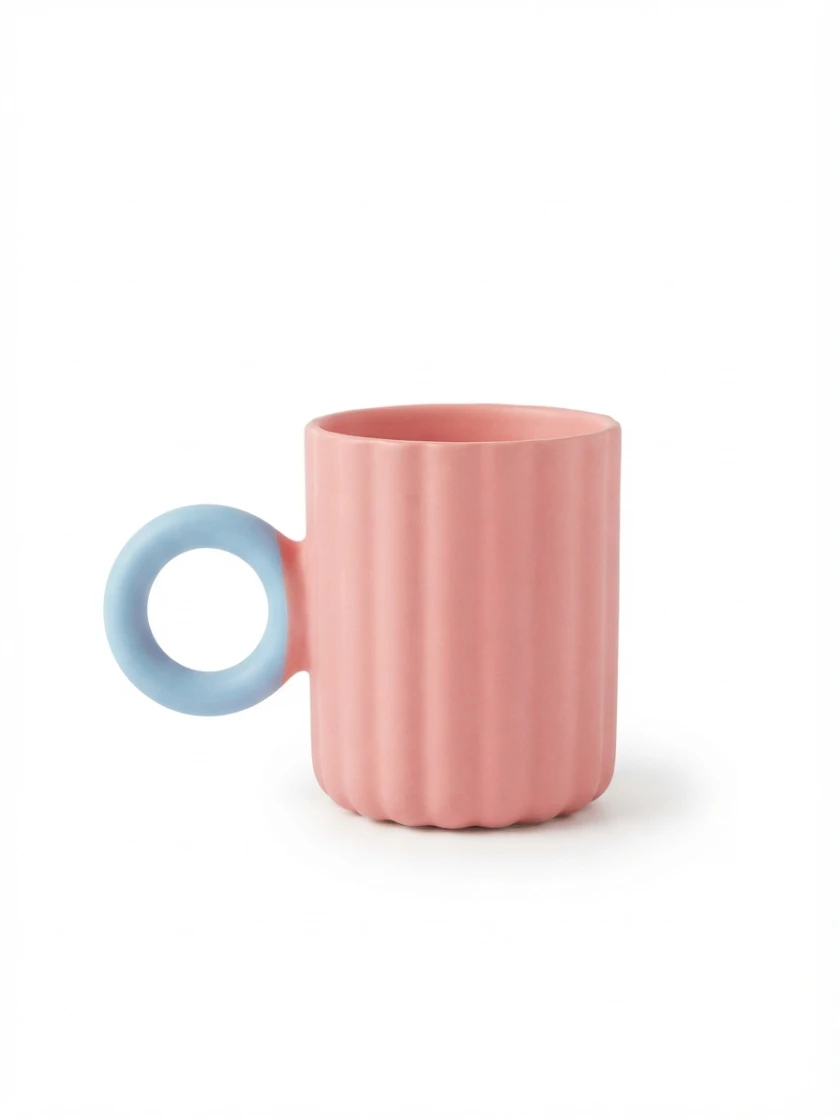 MUG: Pink Ceramic Mug, Diner Style Mug, Coffee Mug, Pink Tea Cup, Drinkware, Retro Ceramic Mug, Modern Kitchenware, Pink Home Decor, Coffee Lover Gift, Pastel Drinkware, Office Coffee Mug, Everyday Ta