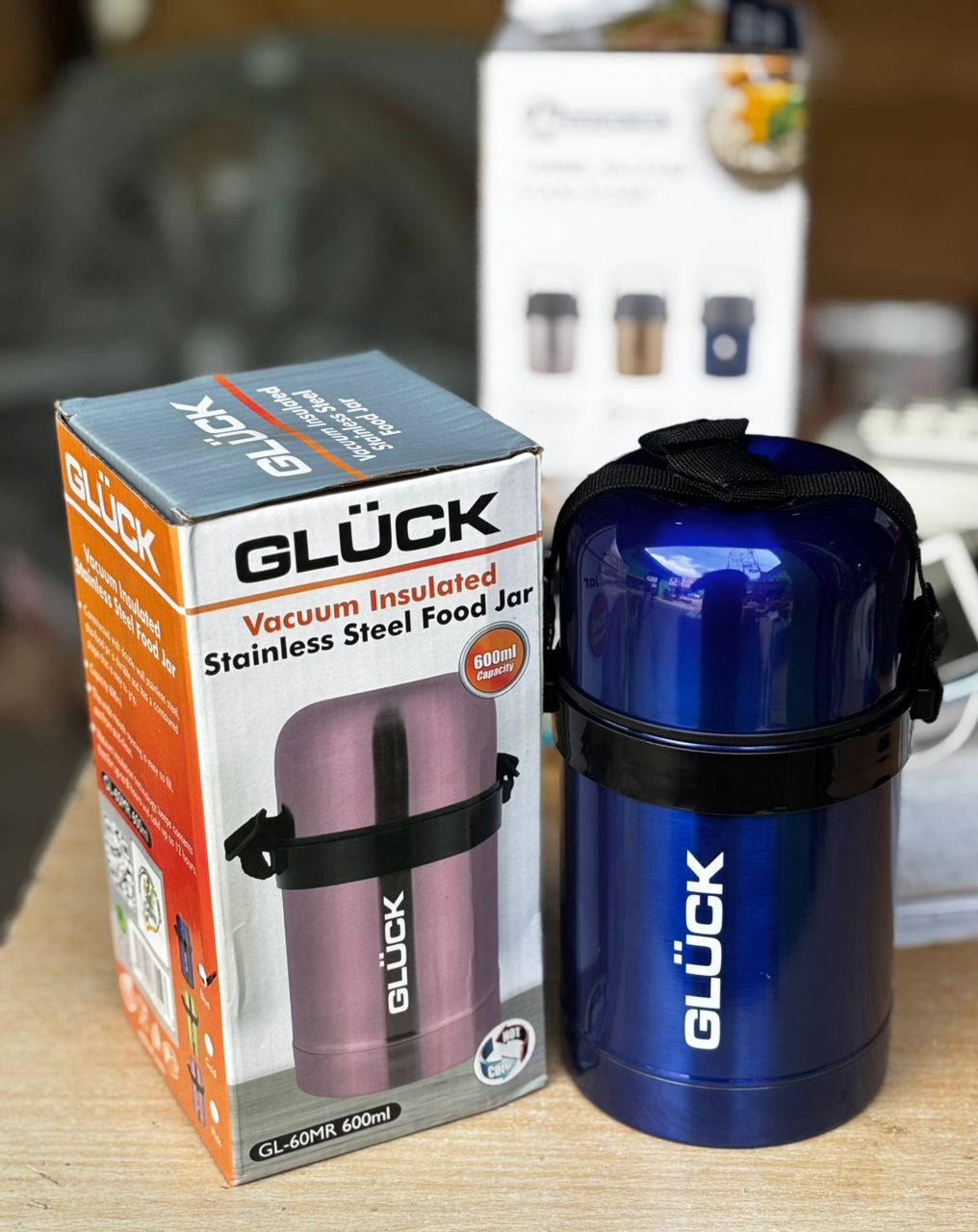 GLUCK VACUUM FOOD FLASK (600ML)