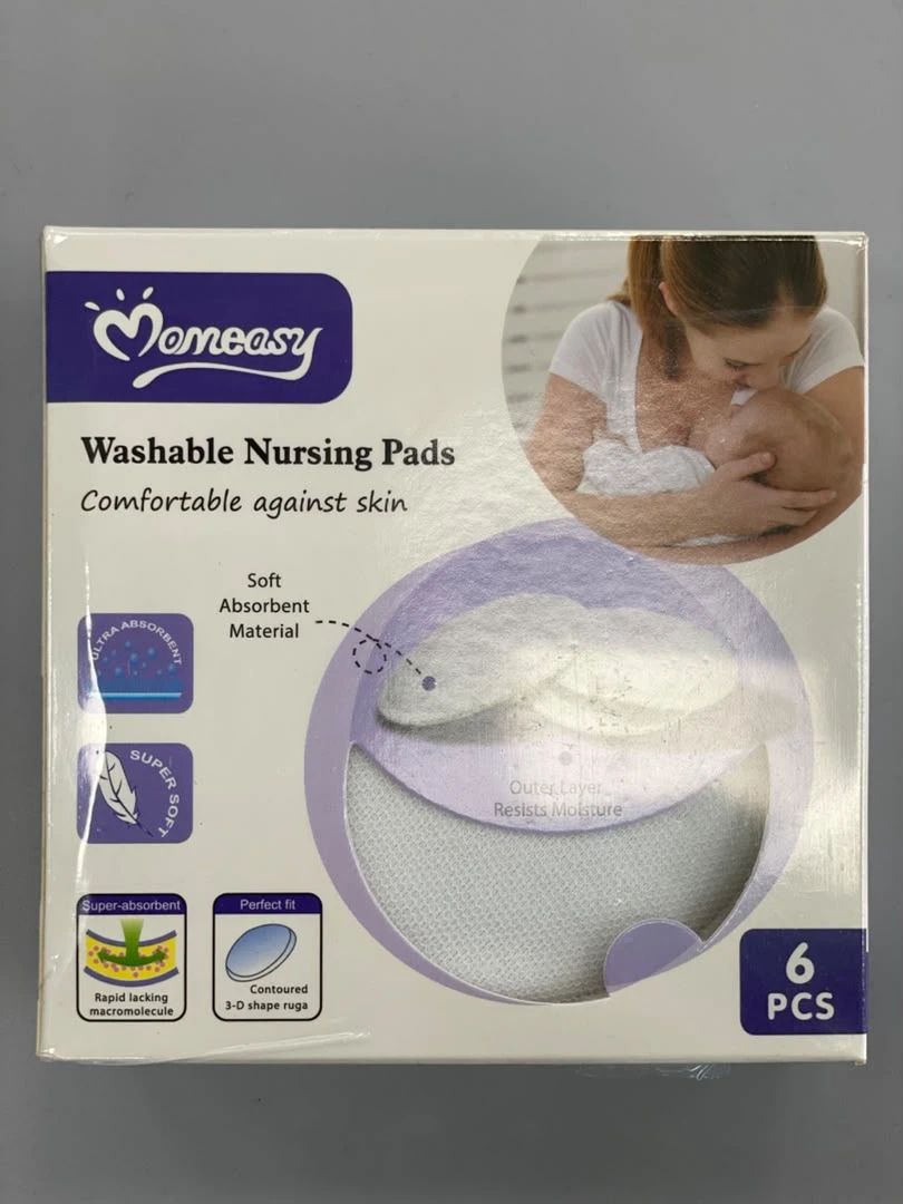 MOMEASY WASHABLE NURSING PADS - Washable Nursing Pads, Reusable Breast Pads, Nursing Pads, Breast feeding Essentials, Mom Care Products, Maternity Care
