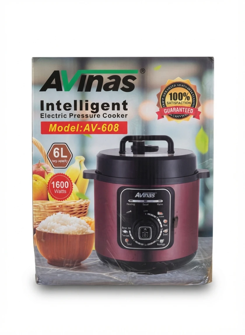 AVINAS INTELLIGENT ELECTRIC PRESSURE COOKER: Electric Pressure Cooker, AVINAS, 6L, Kitchen Appliances, Smart Cooker, Fast Cooking, Rice Cooker, Electric Cookware, Modern Kitchenware, Family Size Cooke