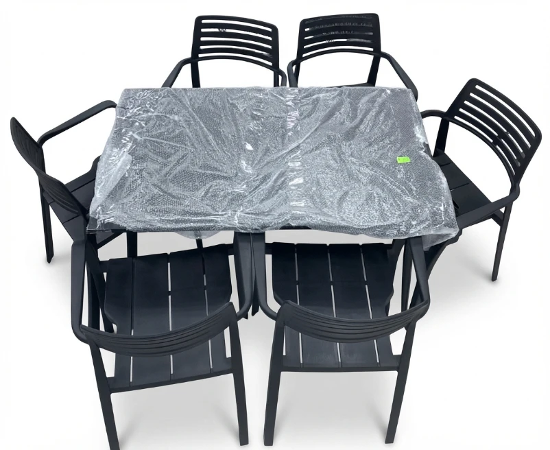 7-PIECE OUTDOOR DINING SET: Outdoor Furniture, Patio Set, 7-Piece Dining Set, Outdoor Dining Table, Patio Chairs, Garden Furniture, Backyard Dining Set, Modern Outdoor Living, Patio Seating, Outdoor E