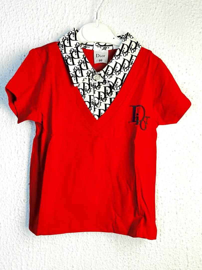 Dior Kids Collar T-shirt -  Made from premium-quality, breathable fabric, it feels soft against the skin and keeps your child comfortable all day long.