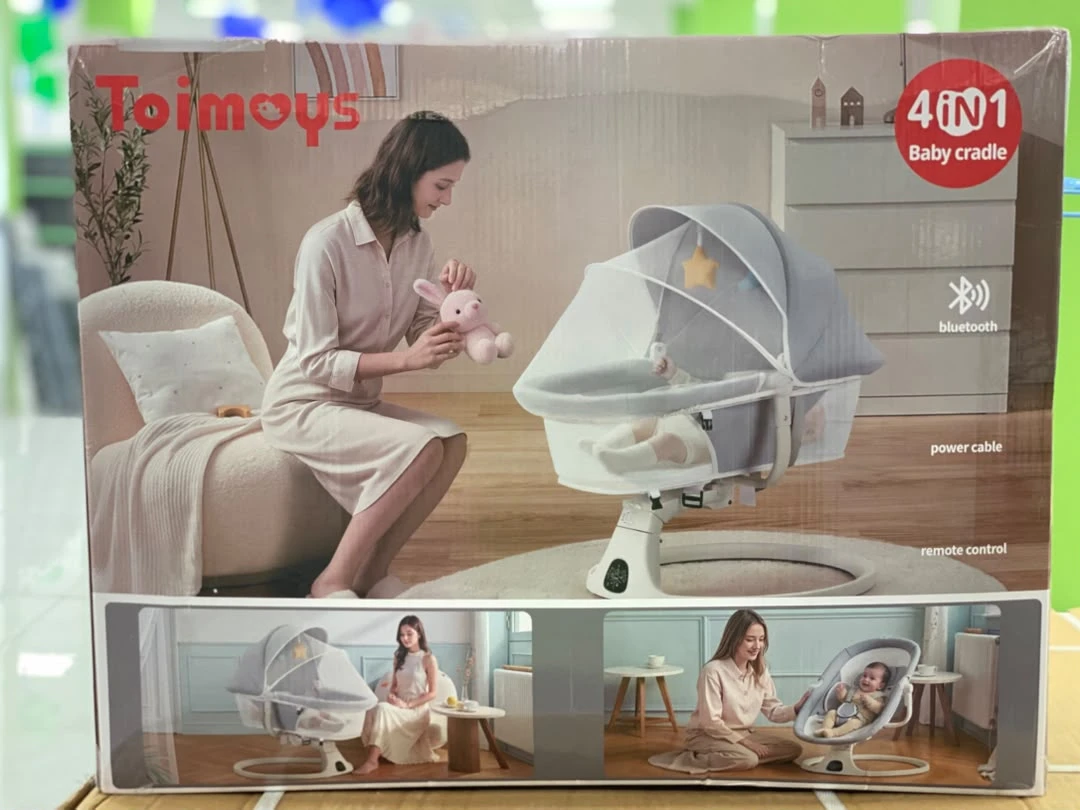 4 in 1 Baby Cradle: 4 in 1 baby cradle, baby cradle, baby bassinet, baby rocker, newborn bed, baby sleeper, baby essentials, baby furniture.