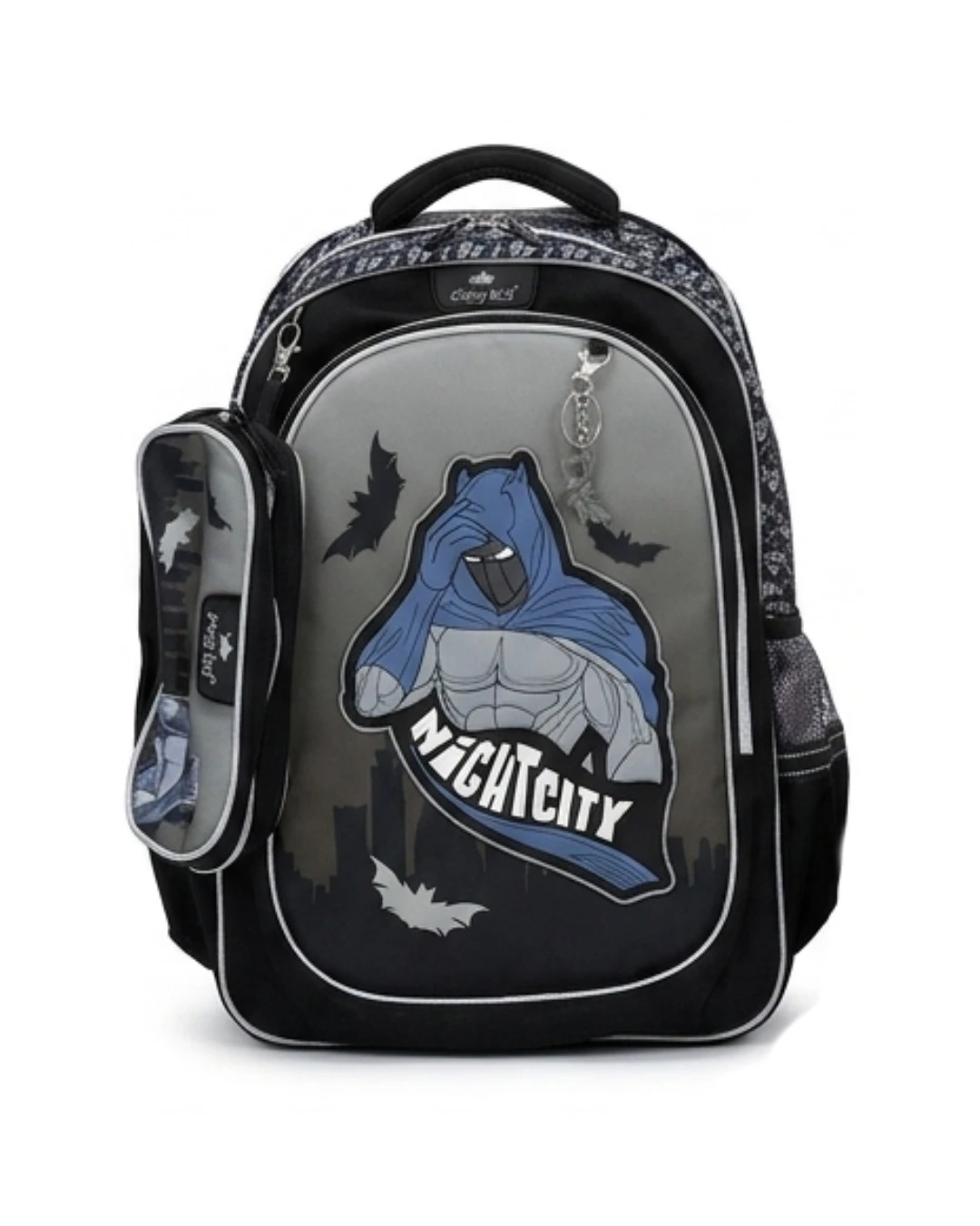 GLOSSY BIRD NIGHT CITY 3 IN 1 BAG SET: Glossy Bird School Bag, Glossy Bird 3 in 1, Night City Bag, Hero Backpack, Night City School Bag, Superhero Bag for Kids, Kids School Bag, Children School Bag, S