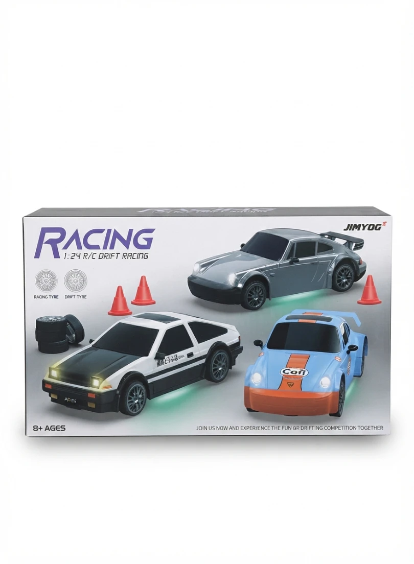 R/C DRIFT RACING CAR: Scale RC Car, RC Drift Racing Car, Drift Car Toy, Remote Control Racing Car, JIMYOG RC Vehicle, Hobby Drift Car, Kids Racing Toy, Electronic Toy Car, RC Car with Drift Tyres, Gif