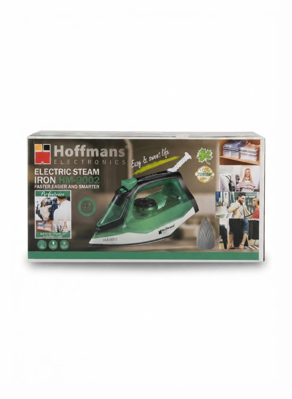 HOFFSMAN ELECTRIC STEAM IRON: electric steam iron, steam iron Nigeria, clothes iron, pressing iron, electric pressing iron, household iron, garment iron, wrinkle removal iron, steam clothes iron, adju