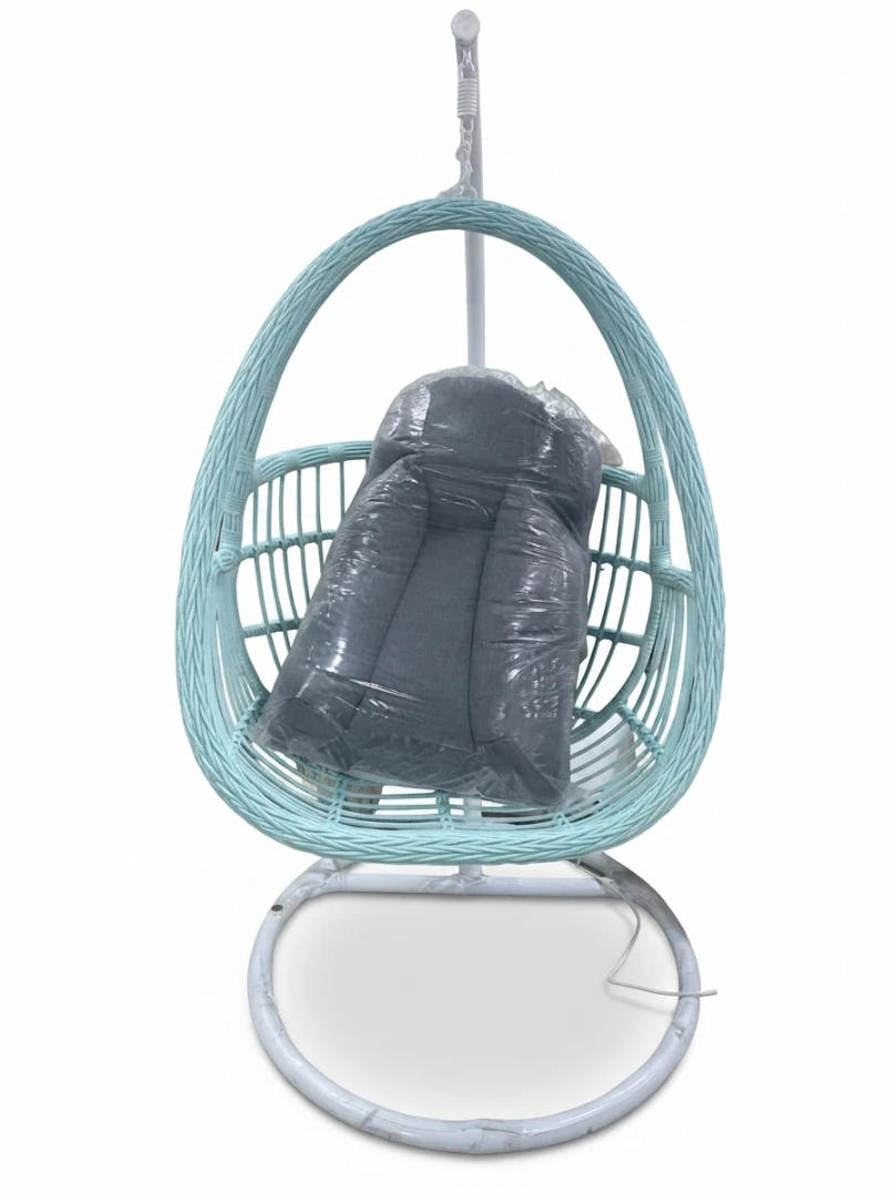 OUTDOOR HANGING EGG CHAIR: Outdoor Furniture, Hanging Egg Chair, Patio Swing Chair, Rattan Hammock Chair, Balcony Seating, Garden Lounge Chair, Porch Swing, Outdoor Relaxing Chair, Modern Hanging Chai