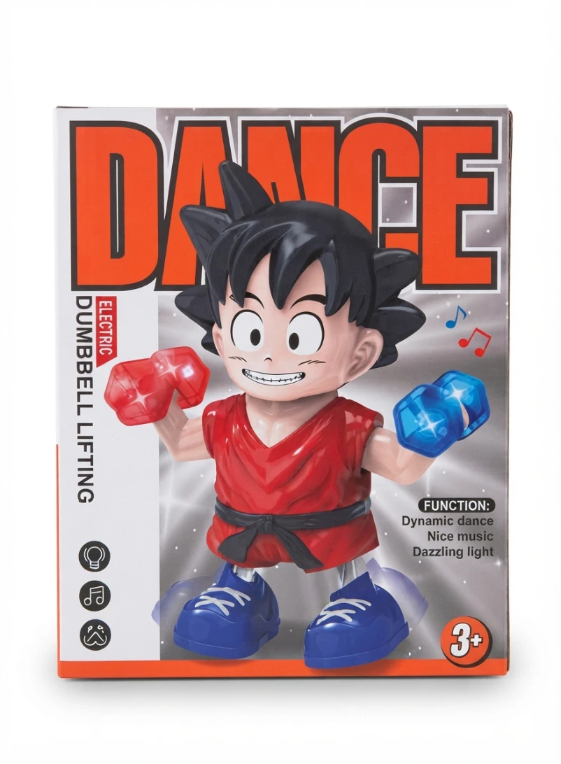 ELECTRIC DUMBBELL LIFTING & DANCING CARTOON ACTION ROBOT: Electric Dancing Robot, Dumbbell Lifting Toy, Dancing Action Figure, Qunyuan Toy Robot, LED Light Up Toy, Toddler Electronic Toy, Gift for Kid