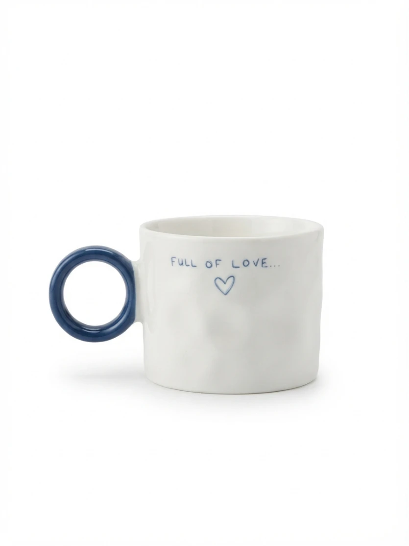 HOME MUG: Oval Mug, Ceramic Mug, Blue Coffee Mug, Tea Cup, Drinkware, Kitchen Accessories, Coffee Lover Gift, Artisanal Mug, Modern Tableware, Home Essentials, Rustic Ceramic, Office Mug, Everyday Dri