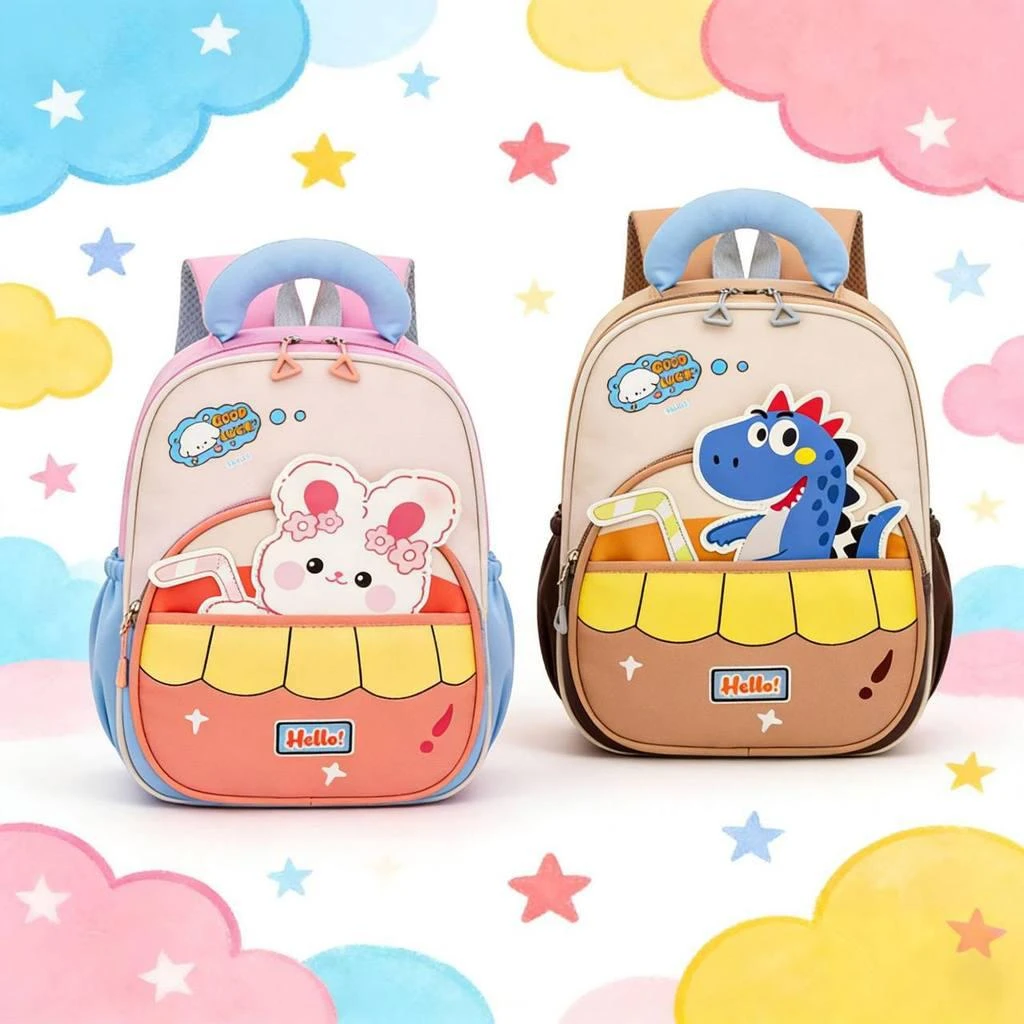 Cartoon Kindergarten School Bag - Nursery School Bag, Children's School Bag, Cute Kids Backpack, Lightweight School Bag, School Backpack for Boys, School Backpack for Girls, Kids Travel Backpack