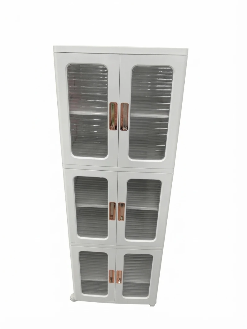 3-TIER WHITE MULTI-DOOR STORAGE CABINET: White Storage Cabinet, Multi-Tier Wardrobe, Closet Organizer, Modern Storage Unit, Bedroom Furniture, Tall Cupboard, Living Room Storage, Home Organization, Do