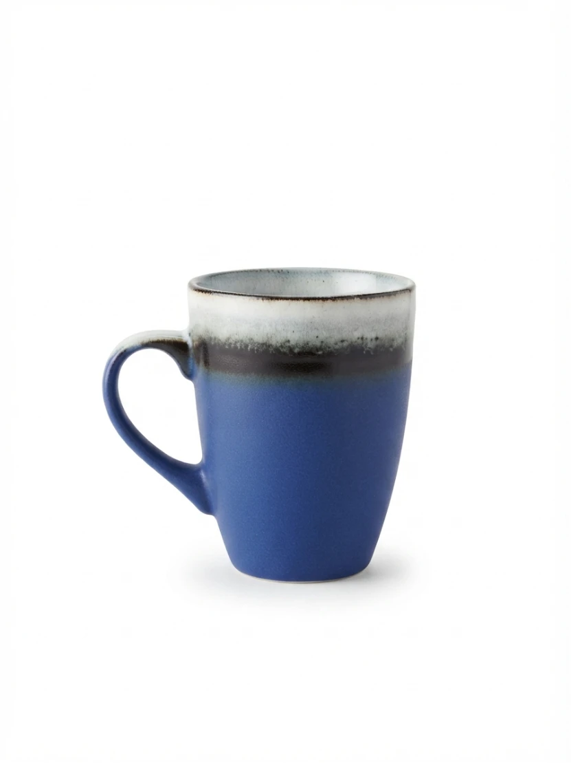 MUG: Oval Mug, Ceramic Mug, Blue Coffee Mug, Tea Cup, Drinkware, Kitchen Accessories, Coffee Lover Gift, Artisanal Mug, Modern Tableware, Home Essentials, Rustic Ceramic, Office Mug, Everyday Drinkwar