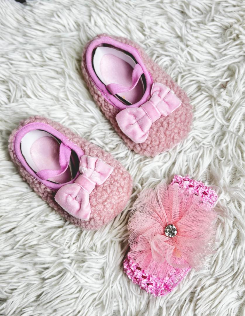 Baby Headwrap & Shoes