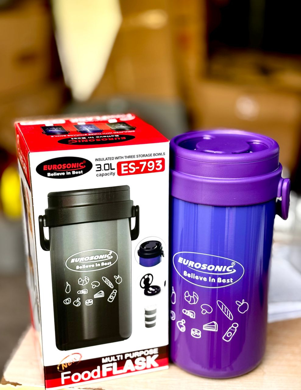 EUROSONIC MULTI PURPOSE FOOD FLASK (3L)