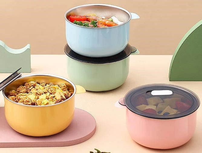 1pc Stainless Lunch Bowl - Leak-Proof Lunch Bowl, Food Storage Bowl, Portable Lunch Bowl, Hot Food Container, Cold Food Container, Meal Prep Bowl, Reusable Food Container, School Lunch Bowl, Office Lu