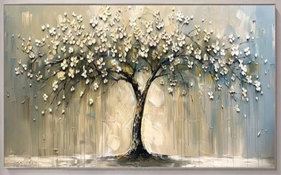 70×140 Landscape Golden Tree Frame - Landscape Wall Frame, Luxury Wall Décor, Golden Tree Canvas Art, Large Wall Art, Living Room Wall Decoration, Modern Wall Frame, Home Wall Décor, Office Wall Art