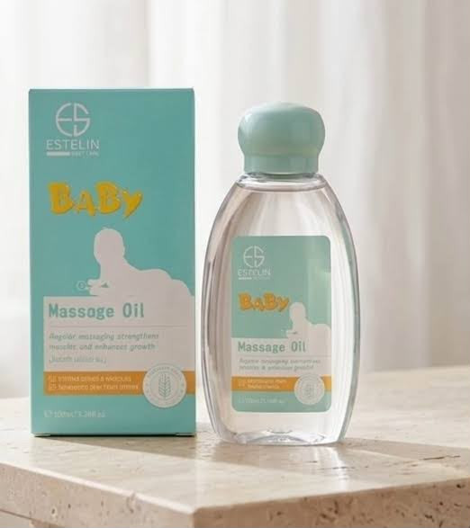 ESTELIN BABY CARE MASSAGE OIL - Baby massage oil, baby skincare, moisturizing baby oil, gentle baby oil, newborn skincare, nourishing baby massage oil, soft baby skin, baby moisturizing oil, baby care