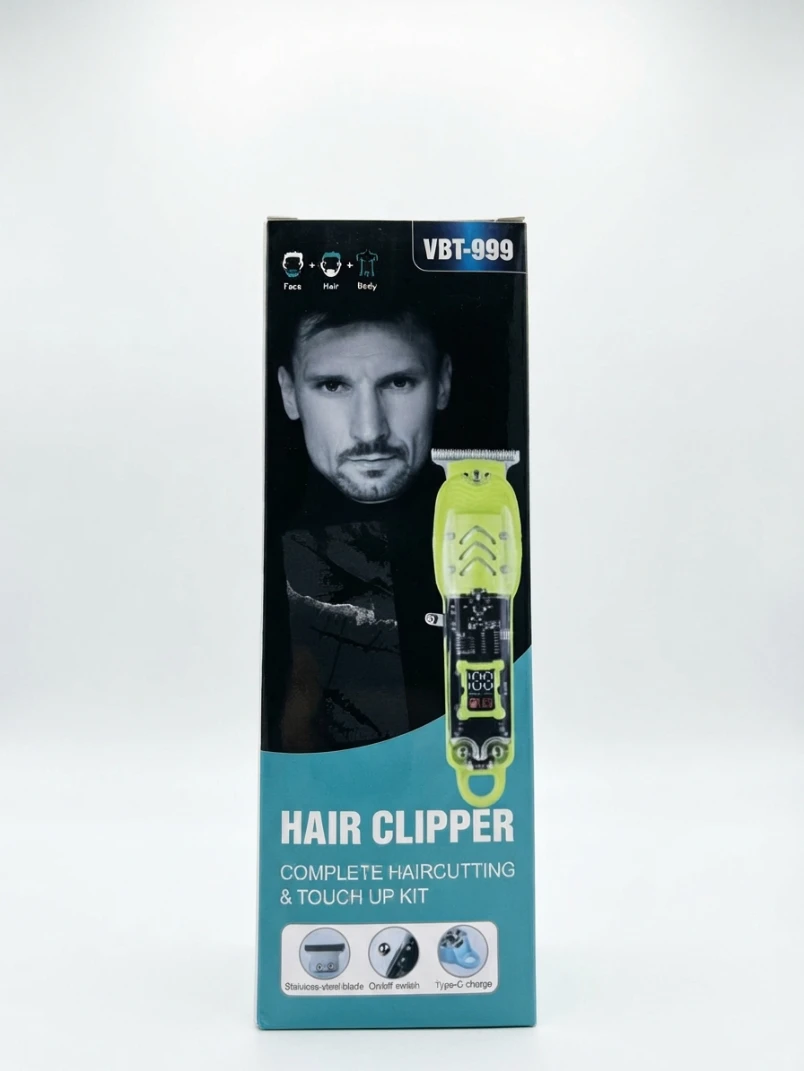 VBT-999 Complete Haircutting & Touch-Up Kit: Hair Clipper, Professional Hair Trimmer, Haircutting Kit, Grooming Kit, Beard Trimmer, Body Groomer, Type-C Rechargeable Clipper, Men's Grooming Tools, Cor