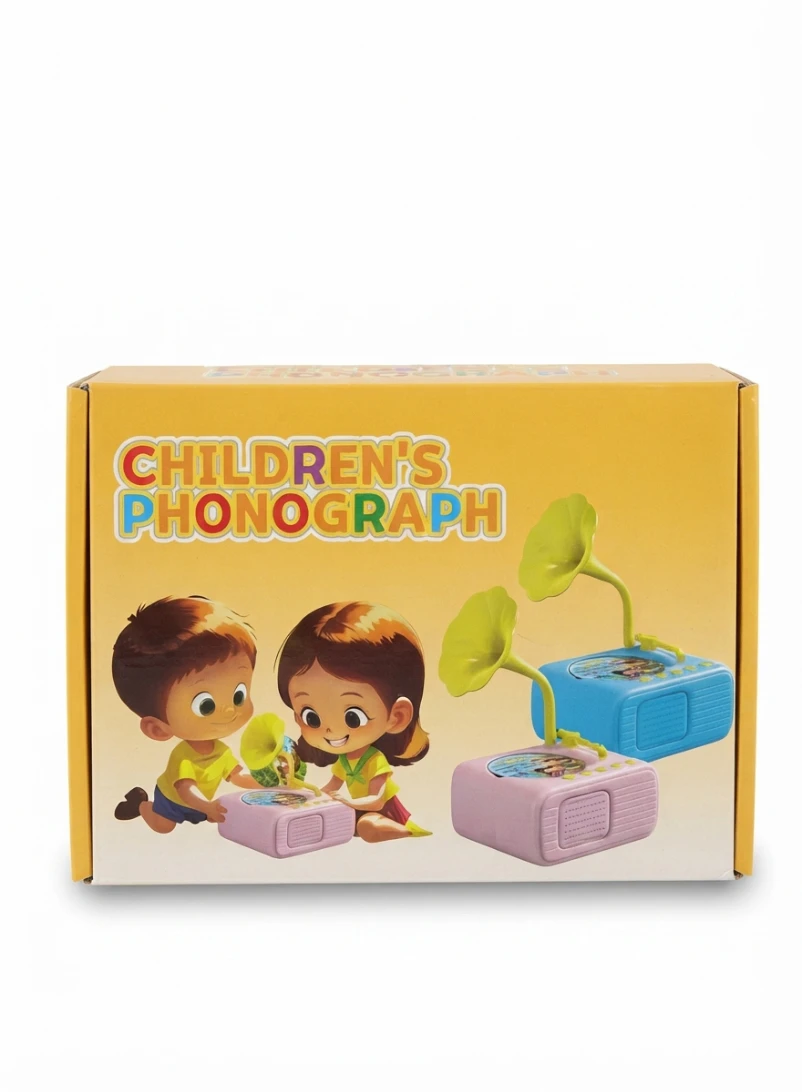 CHILDREN'S PHONOGRAPH TOY: Children's Phonograph Kids Toy Retro Gramophone Toy Musical Toy for Toddlers Pretend Play Toy Vintage Style Toy Interactive Educational  Early Learning Toy Toddler Developme