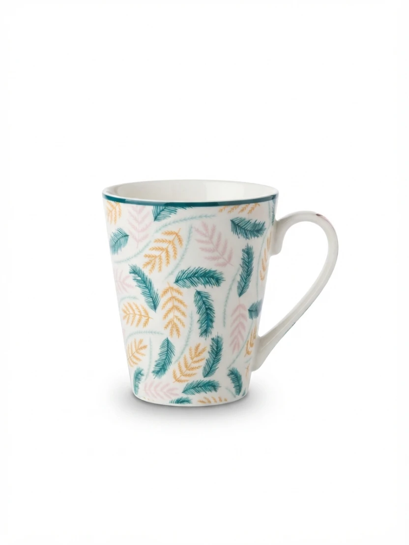 FLOWER MUG: Oval Mug, Ceramic Mug, Blue Coffee Mug, Tea Cup, Drinkware, Kitchen Accessories, Coffee Lover Gift, Artisanal Mug, Modern Tableware, Home Essentials, Rustic Ceramic, Office Mug, Everyday D