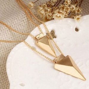Women's Two-layer Metal Pendant Chain Necklace